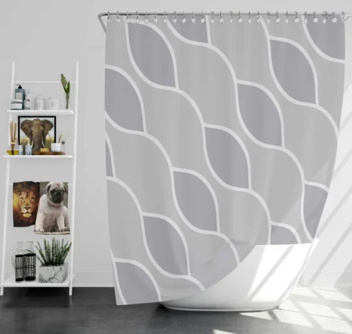 Modern Curve Minimalist Shower Curtain