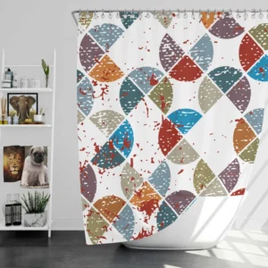 Modern Geometrics Design Shower Curtain