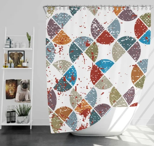 Modern Geometrics Design Shower Curtain