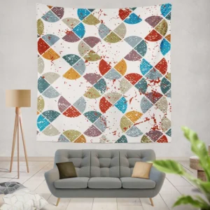 Modern Geometrics Design Wall Tapestry