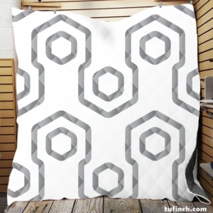 Modern Geometrics Seamless Pattern Quilt Blanket