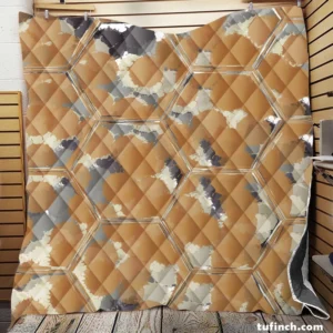 Modern Hexagon Mirror Design Quilt Blanket