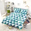 Modern Pastel Blue Triangle Bedding Set