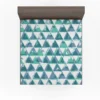 Modern Pastel Blue Triangle Fitted Sheet