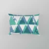 Modern Pastel Blue Triangle Pillow Case