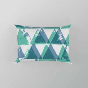 Modern Pastel Blue Triangle Pillow Case