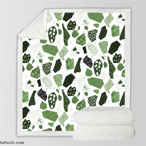 Modern Terrazzo Pattern Sherpa Fleece Blanket