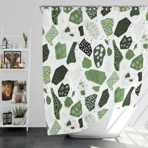 Modern Terrazzo Pattern Shower Curtain