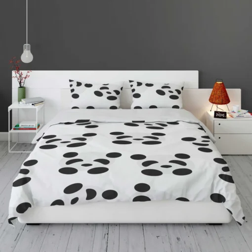 Monochrome Pandas Pattern Bedding Set 1