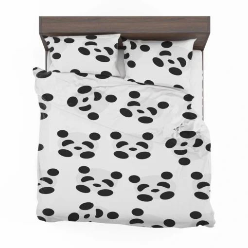 Monochrome Pandas Pattern Bedding Set 2