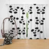 Monochrome Pandas Pattern Curtain