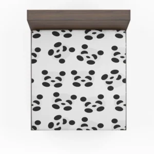 Monochrome Pandas Pattern Fitted Sheet