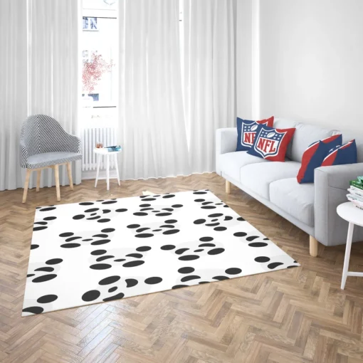 Monochrome Pandas Pattern Rug 2