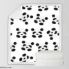 Monochrome Pandas Pattern Sherpa Fleece Blanket