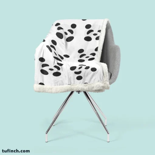 Monochrome Pandas Pattern Sherpa Fleece Blanket 2