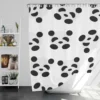 Monochrome Pandas Pattern Shower Curtain