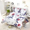 Monotone Red Floral Bedding Set