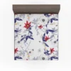 Monotone Red Floral Fitted Sheet