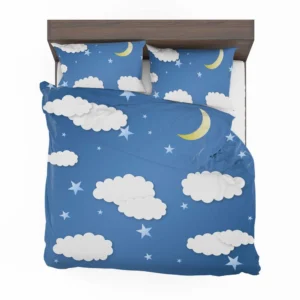 Moonlit Clouds With Stars Bedding Set 2