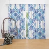 Moroccan Blue White Ornament Curtain