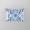 Moroccan Blue White Ornament Pillow Case