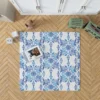 Moroccan Blue White Ornament Rug