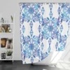 Moroccan Blue White Ornament Shower Curtain