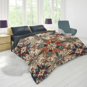 Moroccan Floral Pattern Duvet Cover 1