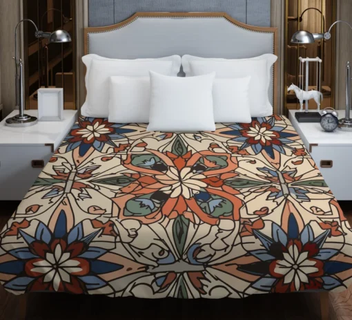 Moroccan Floral Pattern Duvet Cover