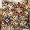 Moroccan Floral Pattern Quilt Blanket