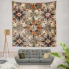 Moroccan Floral Pattern Wall Tapestry