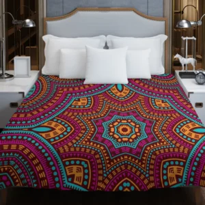 Moroccan Geometric Batik Pattern Duvet Cover