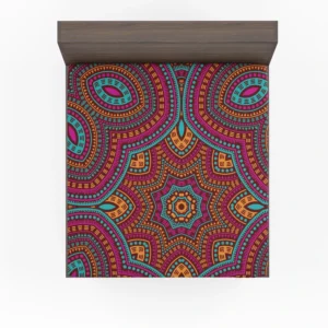 Moroccan Geometric Batik Pattern Fitted Sheet