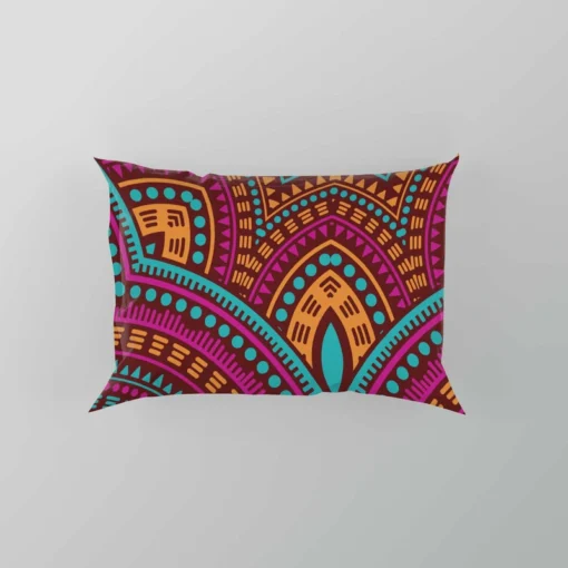 Moroccan Geometric Batik Pattern Pillow Case