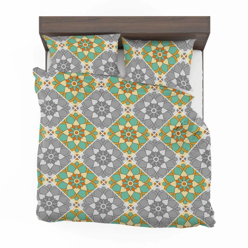 Moroccan Geometric Floral Design Bedding Set 2