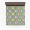 Moroccan Geometric Floral Design Fitted Sheet