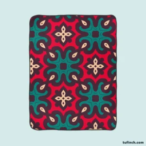 Moroccan Geometrics Artwork Fleece Blanket 1