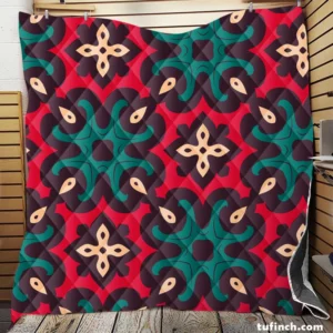 Moroccan Geometrics Artwork Quilt Blanket