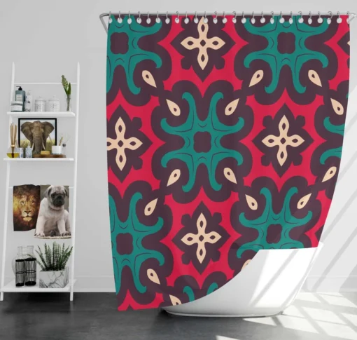 Moroccan Geometrics Artwork Shower Curtain