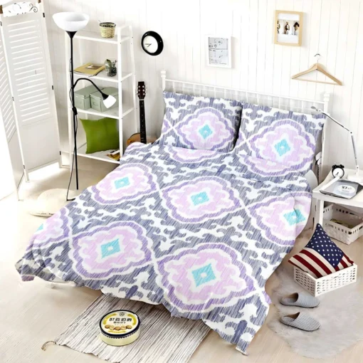 Moroccan Ikat Eccentric Design Bedding Set