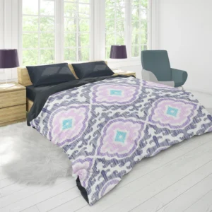 Moroccan Ikat Eccentric Design Duvet Cover 1