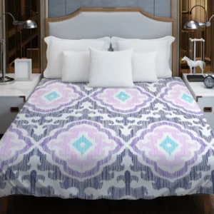 Moroccan Ikat Eccentric Design Duvet Cover