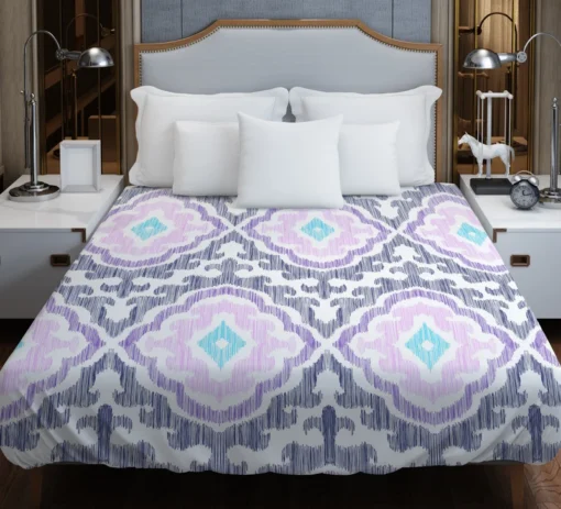 Moroccan Ikat Eccentric Design Duvet Cover