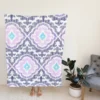 Moroccan Ikat Eccentric Design Fleece Blanket