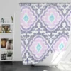 Moroccan Ikat Eccentric Design Shower Curtain