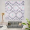 Moroccan Ikat Eccentric Design Wall Tapestry