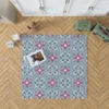 Moroccan Pink Blue Design Rug