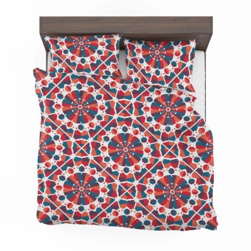 Moroccan Red Blue Design Bedding Set 2