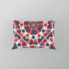 Moroccan Red Blue Design Pillow Case