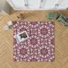 Moroccan Red Blue Design Rug